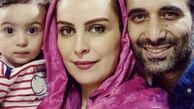 مرحوم ماهچهره خلیلی در کنار پسر و همسرش + عکس