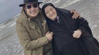 عکس لب دریایی مهران رنجبر و‌ مادرش