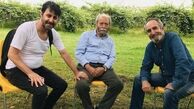 هومن حاجی عبداللهی در کنار پیشکسوتان سینمای ایران + عکس