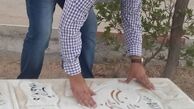 احمد ایراندوست بر سر مزار مادرش + عکس