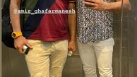 امیر غفارمنش و‌دوستش در آسانسور + عکس