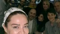 گشت و‌گذار شبانه ‌بهاره رهنما با خانواده ‌همسرش + عکس