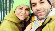 رضا بهرام و مادرش در یک روز پاییزی + عکس
