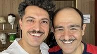 اشکان خطیبی و مهران غفوریان در پشت صحنه خاتون + عکس