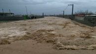 سیل شدید در شهرستان رازوجرگلان 