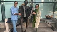 ساز و شادی عمو مهربان و همسرش در خیابان+عکس