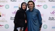 امین زندگانی با لباسی خاص در کنار همسرش+عکس