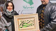 لیلا بلوکات در کنار یک ورزشکار قهرمان + عکس