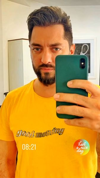 تیپ نارنجی بهرام رادان + عکس