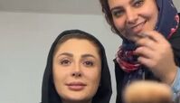 سلفی نیوشا ضیغمی به همراه گریمورش + عکس
