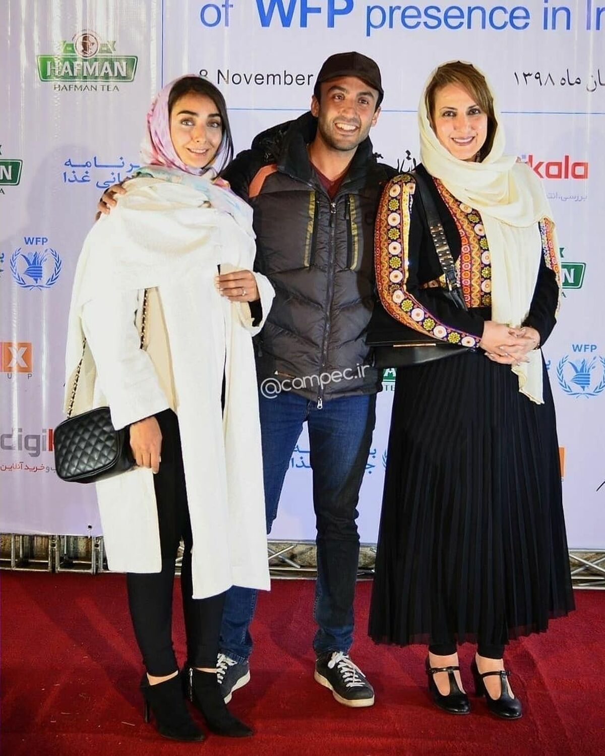 تیپ دخترانه فاطمه گودرزی در جمع عروس و پسرش+عکس