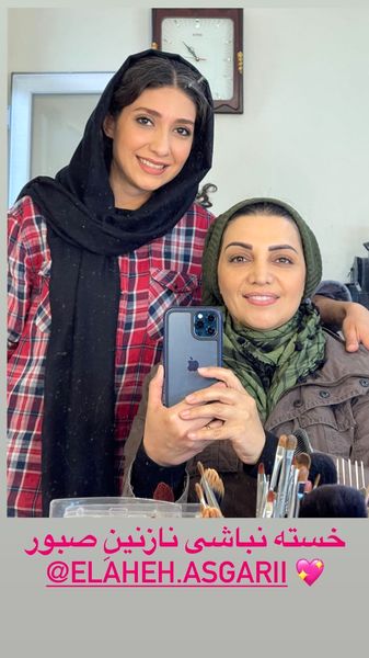 الهام پاوه نژاد در پشت صحنه کار جدیدش + عکس