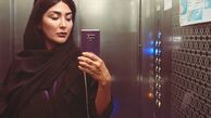 سلفی مریم‌معصومی در آسانسور + عکس