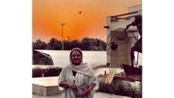 نرگس محمدی در غروبی زیبا + عکس