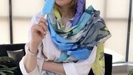 بستنی خوردن خانم بازیگر در محل کارش + عکس