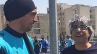 حضور بازیگر سینما در تمرین تیم استقلال/عکس