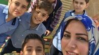 خانم گوینده خبر  در کنار دوقلویش