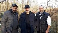 علی مسعودی و دوستان بازیگرش در جنگل + عکس