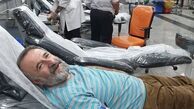 مهران رجبی دو لیتر خون اهدا کرد+عکس
