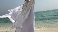 سحر ولد بیگی با لباسی سفید لب دریا + عکس