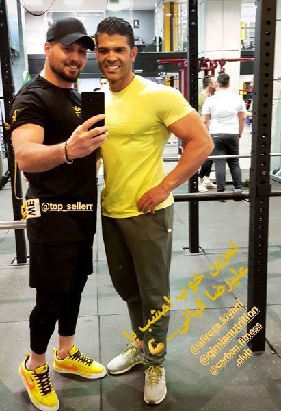 دانیال عبادی و مربی باشگاهش + عکس