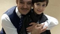 پسر بازیگر مشهور در آغوش‌ احسان کرمی + عکس
