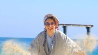 شن بازی شبنم قلی خانی در کیش/عکس