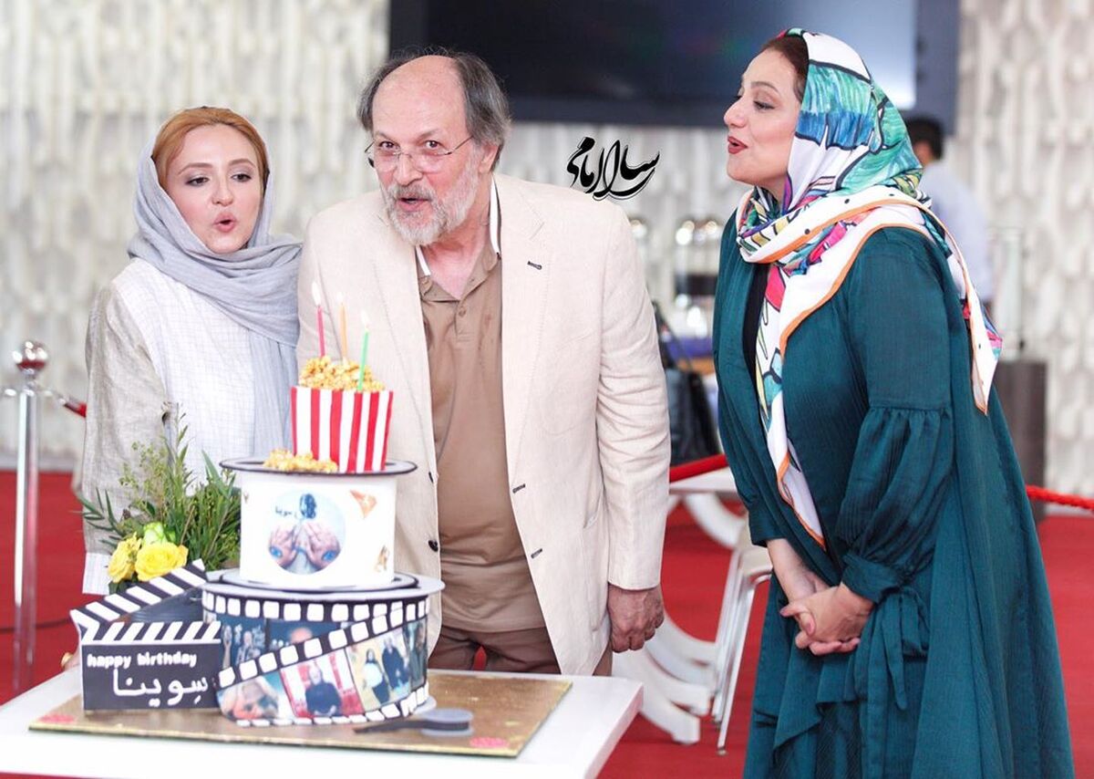 جشن تولد امین تارخ در مرکز خانم بازیگر+عکس