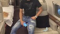 سردار آزمون در هواپیمای شخصیش + عکس