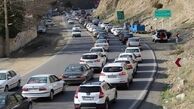 ترافیک در آزادراه قزوین-کرج-تهران سنگین است