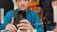 بهرام رادان در حال گریم کار جدیدش + عکس