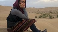 خانم بازیگر در دل بیابان + عکس