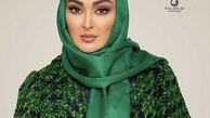 تیپ سبز طوری الهام حمیدی + عکس