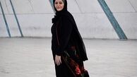 نعیمه نظام دوست در پایین برج مشهور + عکس