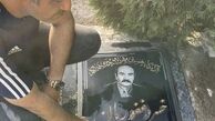 مهران غفوریان بر مزار پدر + عکس