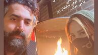 آتیش بازی بهاره رهنما و‌همسرش + عکس