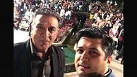 پدر و پسر بازیگر در جمع هوادارانشان + عکس