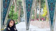 افسانه بایگان در آرامگاه خیام + عکس