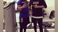 مربی بدنسازی بیژن بنفشه خواه در باشگاه + عکس
