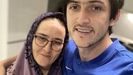 سردار آزمون و مادرش + عکس