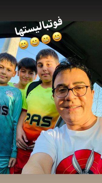 عمو پورنگ و فوتبالیستها + عکس