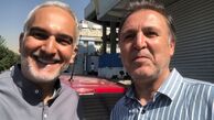 بیژن بنفشه خواه در کنار فوتبالیست قدیمی معروف + عکس