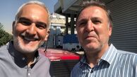 بیژن بنفشه خواه در کنار فوتبالیست قدیمی معروف + عکس