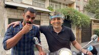 حمید گودرزی با موتور لاکچریش در خیابان + عکس