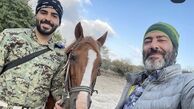 نیما فلاح با دوست محیط بانش + عکس